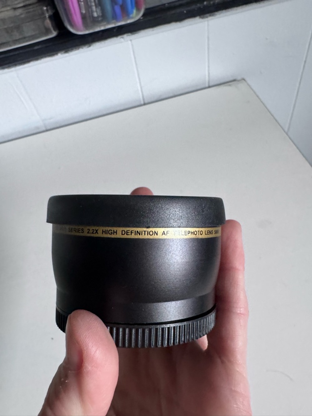 High Definition Fish Eye 2.2x Telephoto Camera Lens - Black